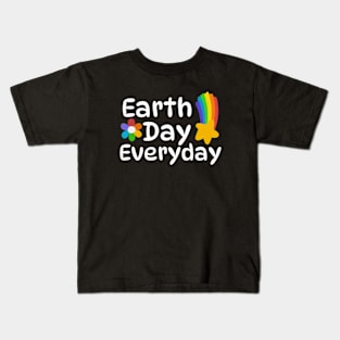 Teacher Earth day 2024 Everyday gift april 22 Rainbow Kids T-Shirt